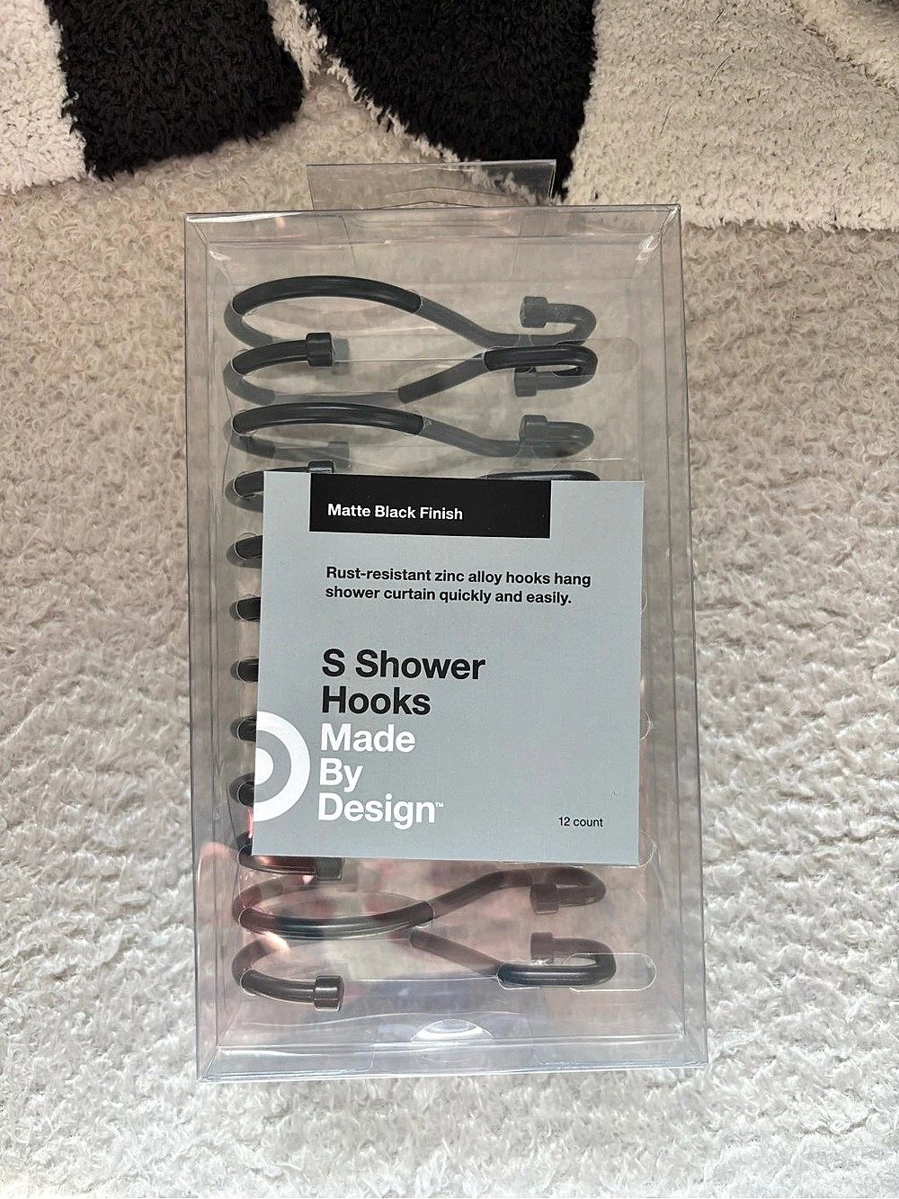 Made By Design S Shower Hooks 12 Count Matte Black